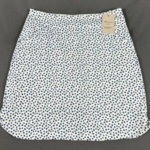 Peter Millar Womens Golf Skort Lily Pad Print XS White Blue Polyester